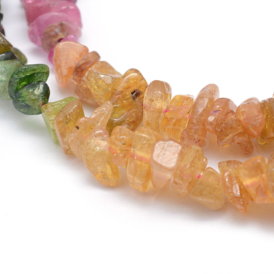 Natural Multicolor Tourmaline Beads Strands G-P332-73A-1
