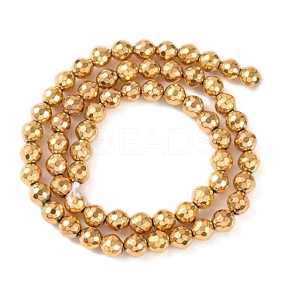 Electroplated Synthetic Non-magnetic Hematite Beads Strands G-H027-B01-04-1