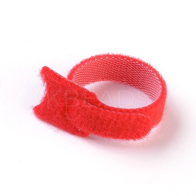 Magic Sticker Polyester Nuckle Cable Ties Reusable Self-Adhesive Headphone Cable Line Bundle Polyester Cable Ties Magic Tie AJEW-TAC0019-21F-1