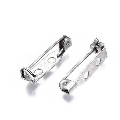 Tarnish Resistant 201 Stainless Steel Brooch Pin Back Safety Catch Bar Pins STAS-S117-022B-1