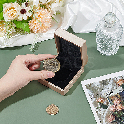Rectangle PU Imitation Leather Coin Storage Boxes CON-WH0089-145C-1