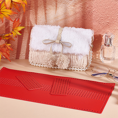 DIY PU Imitation Leather Bag Knitting Set for Purse Making PURS-WH0005-01E-1