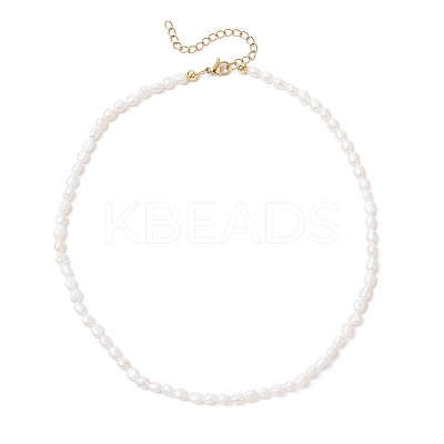 Natural Keshi Pearl Two Sides Polished Beaded Necklaces for Women NJEW-JN05336-01-1