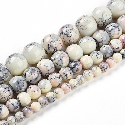 Baking Paint Glass Beads X1-DGLA-N003-8mm-C05-1