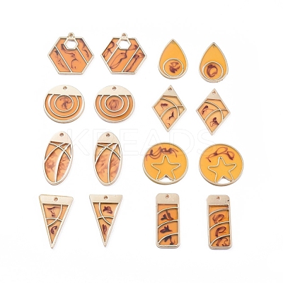 Epoxy Resin Pendants RESI-X0001-08-1