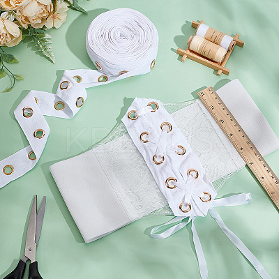 Cotton Herringbone Ribbons with Eyelet Rings OCOR-PH0005-36A-01-1