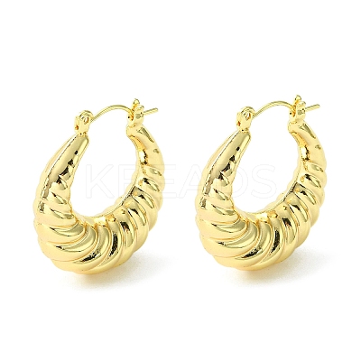 Brass Hoop Earrings for Women EJEW-D094-01G-1