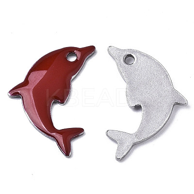 201 Stainless Steel Enamel Pendants STAS-N088-16I-1