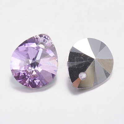 Faceted K9 Glass Rhinestone Charms RGLA-F053-C-001VL-1