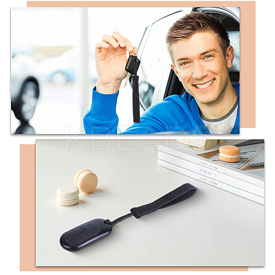 2Pcs Cowhide Leather Car Key Chain Pendant Decorations AJEW-CL0001-80A-1