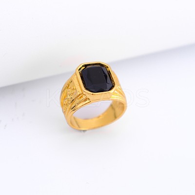 Alloy Rhinestone Finger Rings for Men FS-WG512DB-05-1