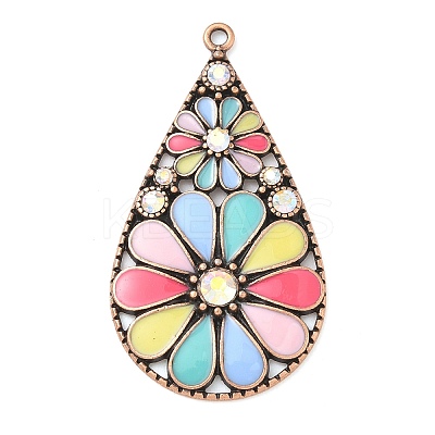 Alloy Enamel Pendants PALLOY-D313-04A-1