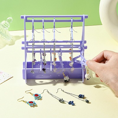 2 Layers Hanger Style Acrylic Earring Storage Display Rack ST-CJ0034-01A-1