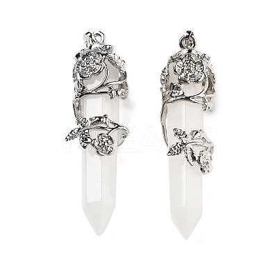 Natural Quartz Crystal Big Pointed Pendants G-A172-16N-1