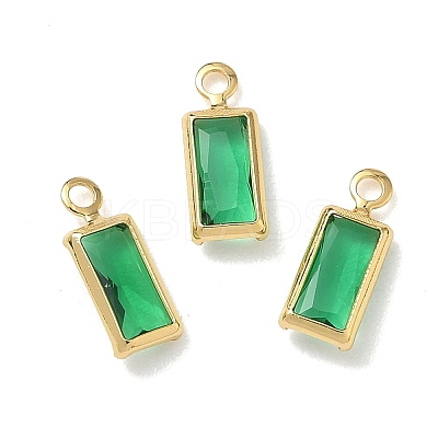 Brass Glass Charms KK-Z136-13G-01-1