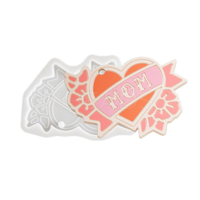 Mother's Day Pendants DIY Silicone Mold DIY-K073-15A-1