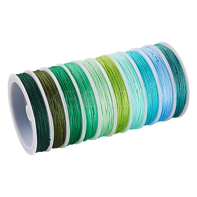 10Pcs 10 Colors Polyester Cord OCOR-TAC0040-01C-1