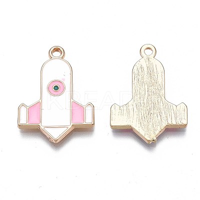 Rack Plating Alloy Enamel Pendants ENAM-S122-71-1