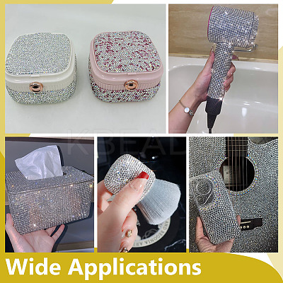 Glitter Resin Hotfix Rhinestone DIY-WH0622-417A-1