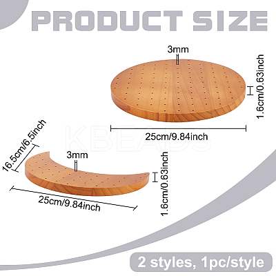 Round & Moon Lollipop Display Stands ODIS-WH0030-88-1