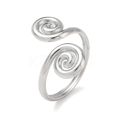 304 Stainless Steel Cuff Open Rings RJEW-D357-04P-1