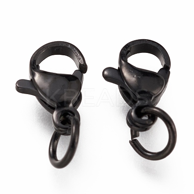 304 Stainless Steel Lobster Claw Clasps Ion Plating(IP) STAS-G240-01B-EB-1