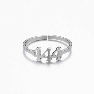 Number 201 Stainless Steel Adjustable Cuff Rings FS-WG22891-08-1