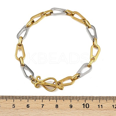 304 Stainless Steel Link Chain Bracelets for Women LS-BJEW-C113-02GP-1