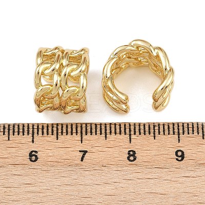 Brass Cuff Earrings EJEW-C159-02G-1