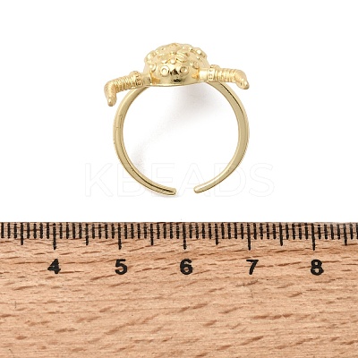 Brass Cuff Open Rings for Women RJEW-F216-04G-1