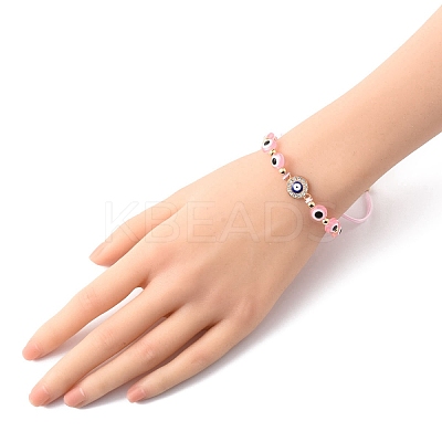 Resin Evil Eye Braided Bead Bracelets for Women BJEW-FS00018-03-1