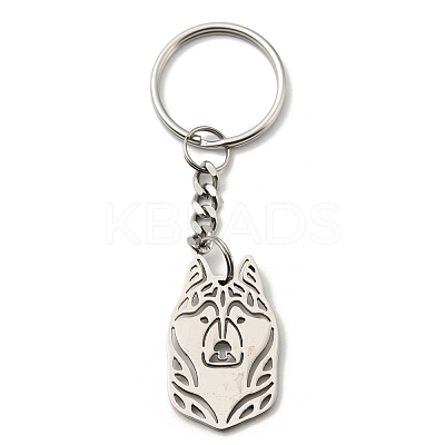 Non-Tarnish 201 Stainless Steel Keychain KEYC-Z003-04P-1