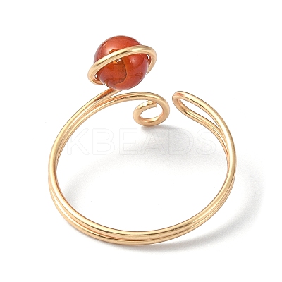 4Pcs 4 Style Alloy Wire Wrap Open Cuff Rings Set RJEW-TA00096-1