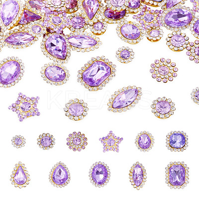 100Pcs Teardrop/Heart/Star Sew on Rhinestones FIND-TA0006-69C-1