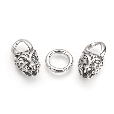 304 Stainless Steel Spring Gate Rings STAS-Q209-39-1