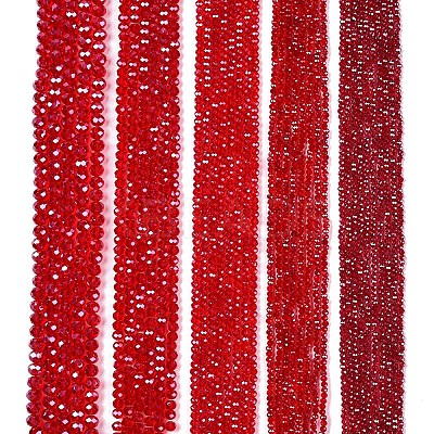 Electroplate Glass Beads Strands EGLA-A044-T4mm-A01-1