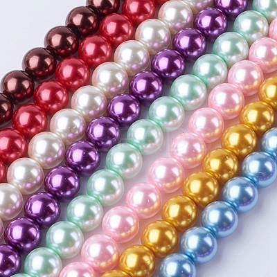 Glass Pearl Beads Strands HYC003-1