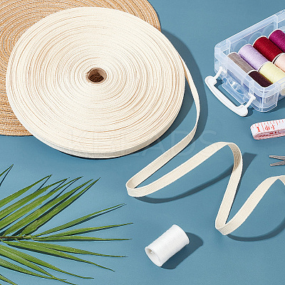 50 Yards Cotton Ribbon OCOR-WH0101-22A-1