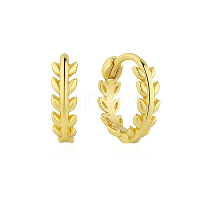 S925 Silver Leaf Hoop Earrings Fashionable and Delicate Ear Jewelry FP4888-1-1