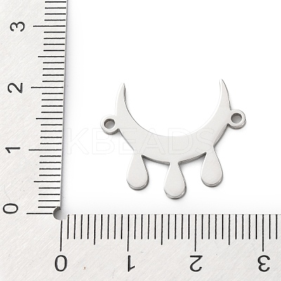 304 Stainless Steel Moon with Drop Links Connector Charms LS-STAS-D202-11P-1