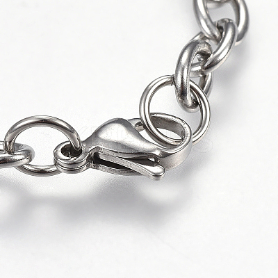 Non-Tarnish 304 Stainless Steel Cable Chains Necklaces LS-NJEW-F242-08P-1