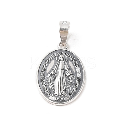 999 Fine Silver Religious Medal Pendants STER-C006-02AS-1