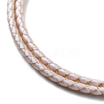 Polyester Cord Braided Necklace Makings MAK-L043-03G-21-1