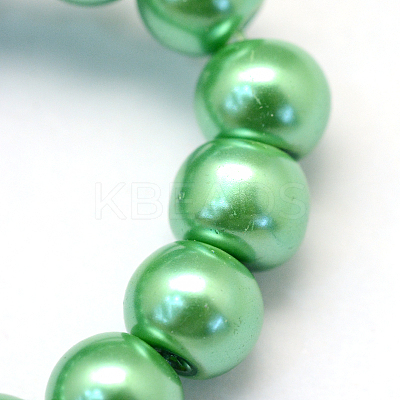 Baking Paint Pearlized Glass Pearl Round Bead Strands X-HY-Q003-4mm-69-1