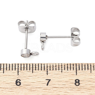 304 Stainless Steel Stud Earring Findings LS-STAS-V003-10P-03-1