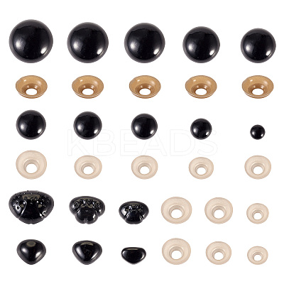 260Pcs 16 Style Resin Doll Eyes & Nose FIND-TA0003-82-1