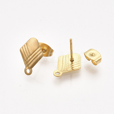 304 Stainless Steel Stud Earring Findings STAS-S079-60A-1