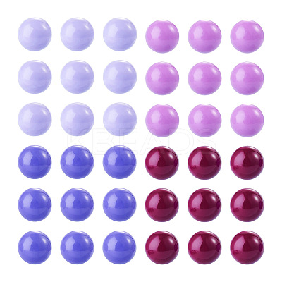 40Pcs 4 Colors Opaque Acrylic Beads MACR-TA0002-97B-1