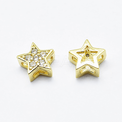 Brass Micro Pave Cubic Zirconia Pendants X1-ZIRC-G130-09G-NR-1