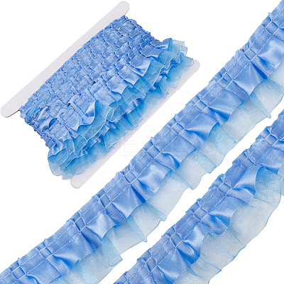 Satin Organza Pleated Ribbons ORIB-GF0001-06A-1